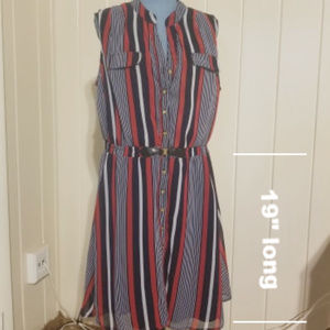 Sleeveless Striped Midi Dress